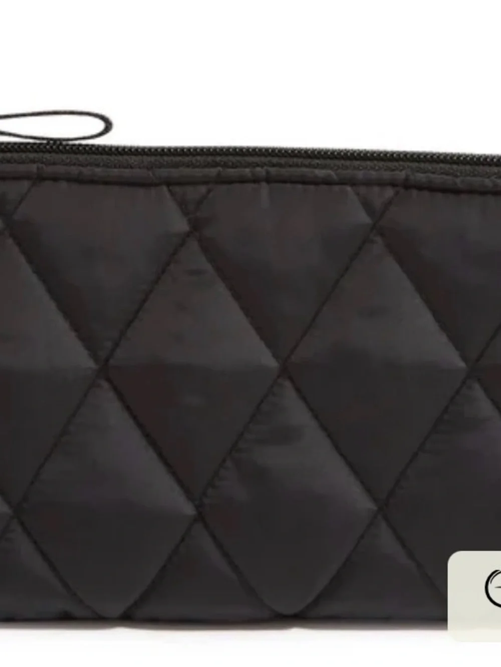 Vera Bradley Black Quilted Cosmetic Pouch